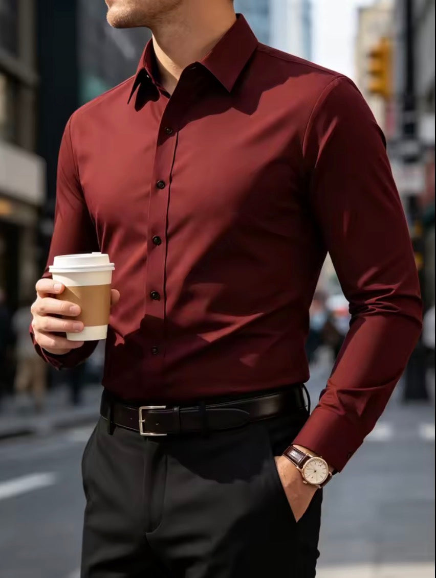 Camisa Elegante, Estilo europeo manga larga.