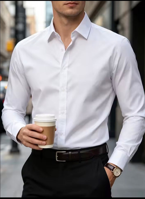 Camisa Elegante, Estilo europeo manga larga.