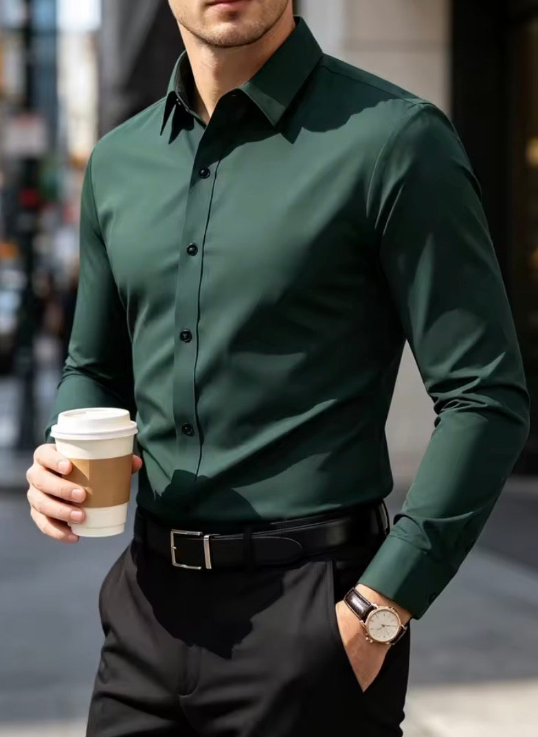 Camisa Elegante, Estilo europeo manga larga.